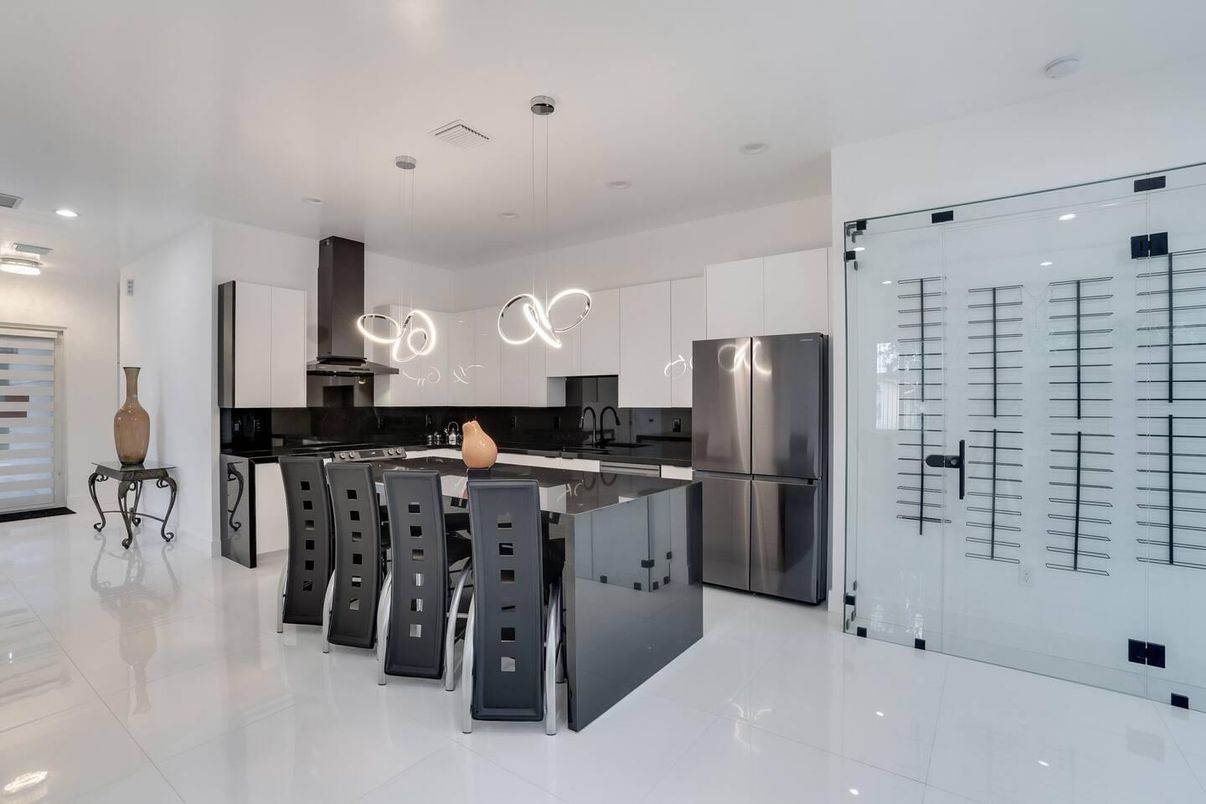 Interior, Kitchen, Pendant Lights, Recessed Lighting, Stainless Steel Appliances