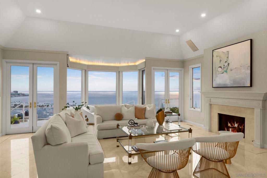 Fireplace, Interior, Living room, Recessed Lighting, Water