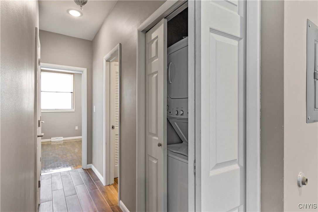 Interior, Recessed Lighting, Utility Closets, Washer, Wood Texture Flooring