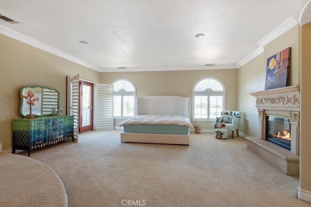 Bedroom, Fireplace, Interior