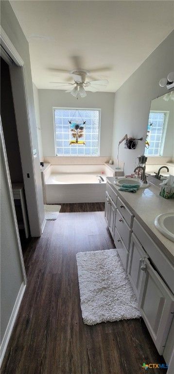 Bathroom, Interior, Wood Texture Flooring