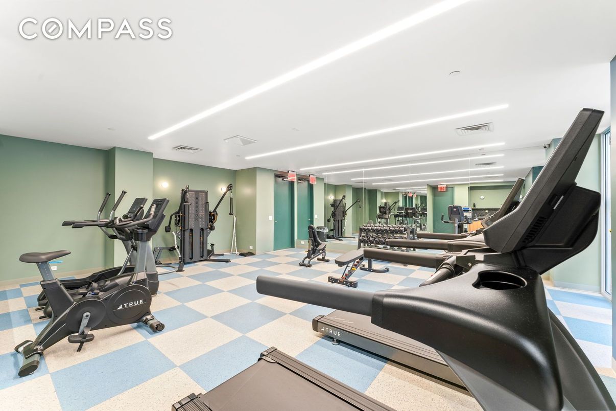 Fitness Equipment, Gym, Interior, Recessed Lighting