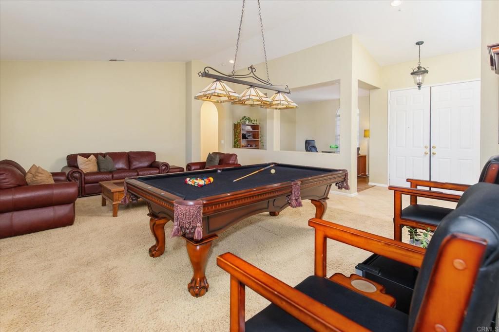 Billiard Table, Game Room, Interior, Pendant Lights