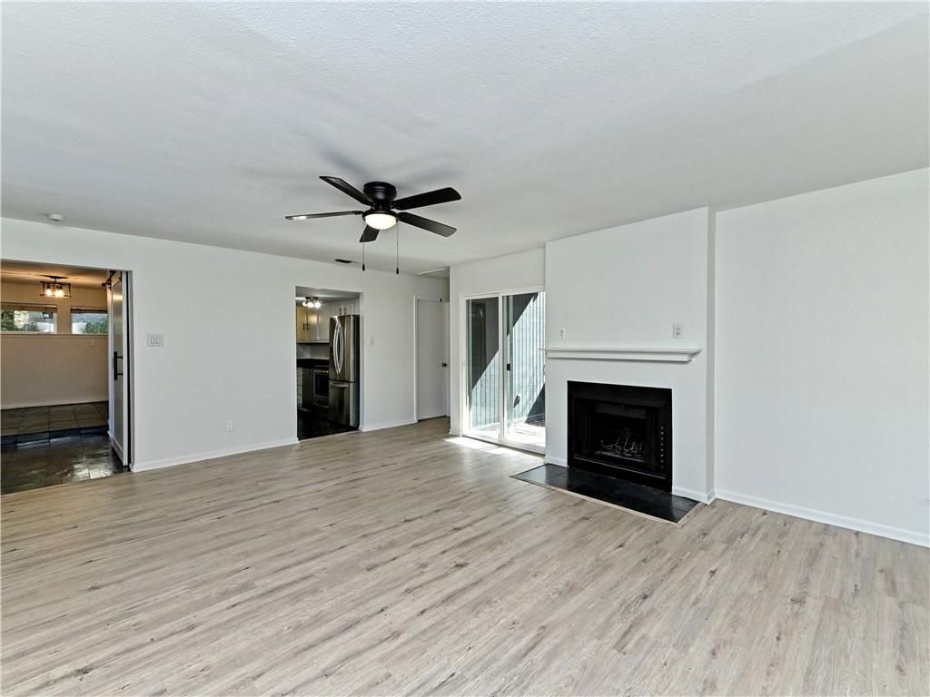 Empty room, Fireplace, Interior, Wood Texture Flooring