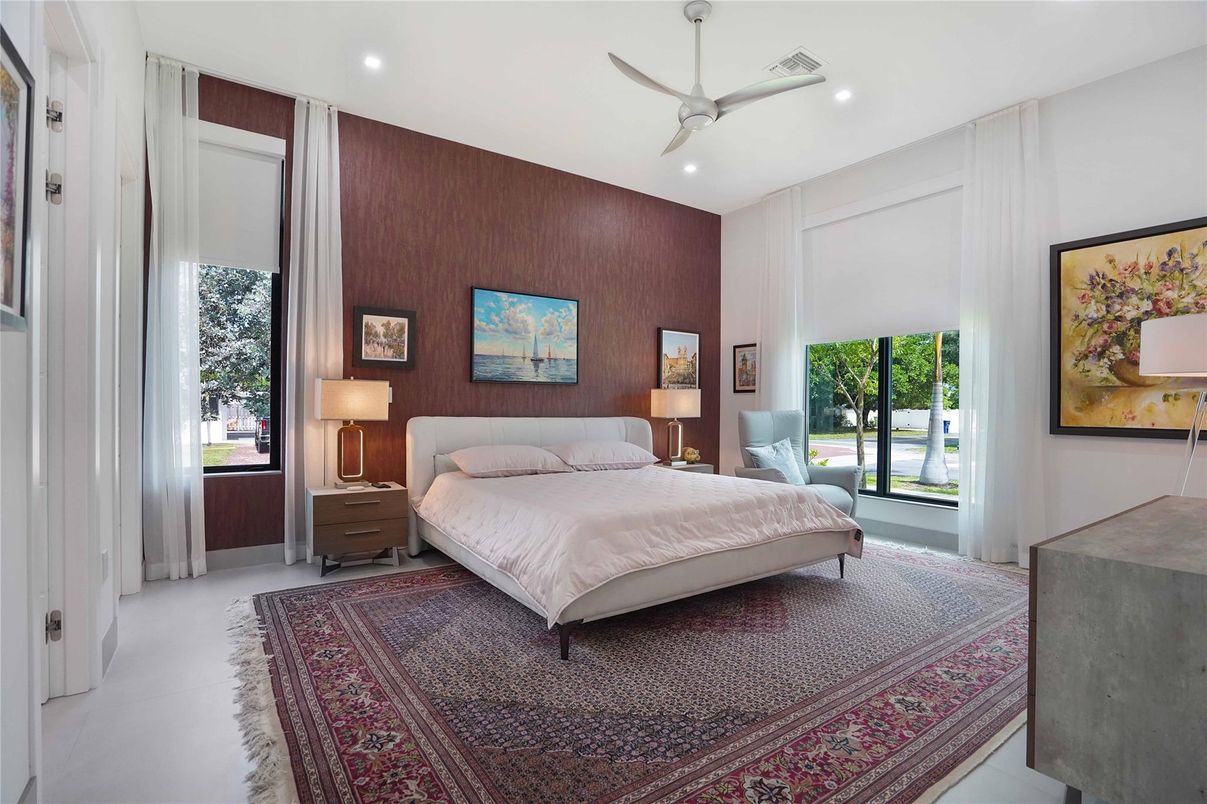 Bedroom, Interior, Recessed Lighting
