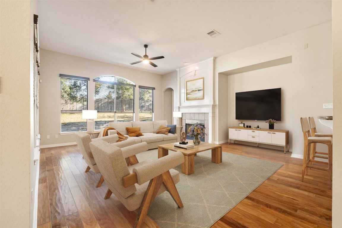 Fireplace, Interior, Living room, Wood Texture Flooring