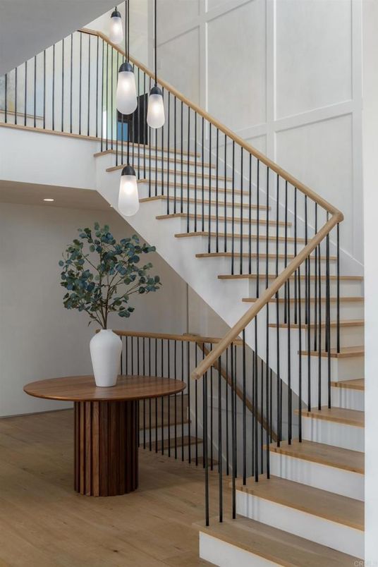 Interior, Pendant Lights, Wood Texture Flooring