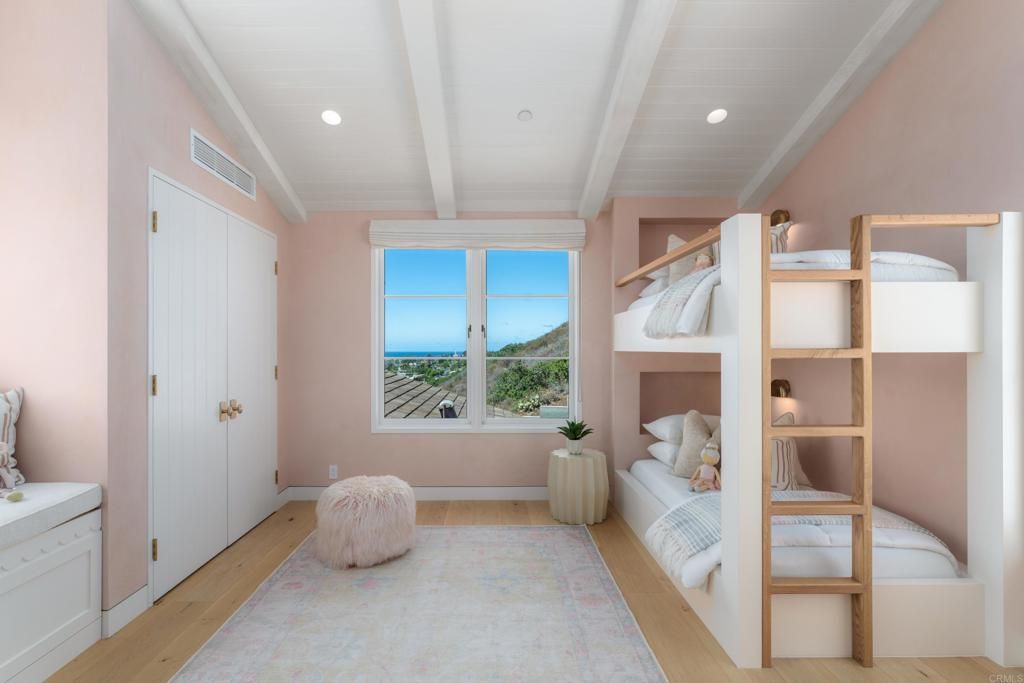 Bedroom, Interior, Recessed Lighting, Water, Wood Texture Flooring