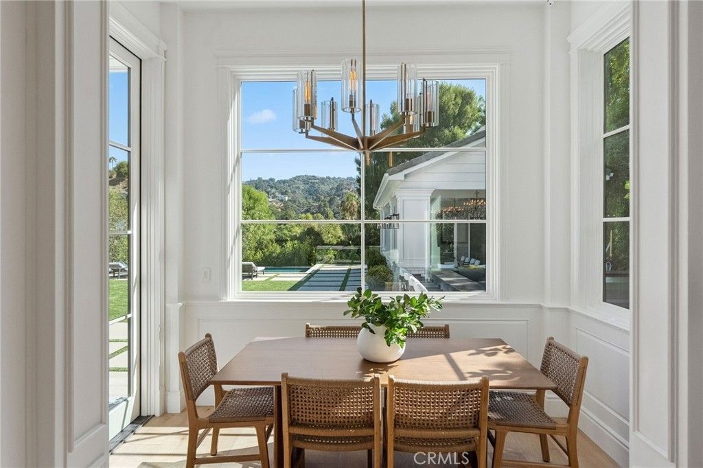 Chandelier, Dining room, Interior, Pendant Lights, Wood Texture Flooring