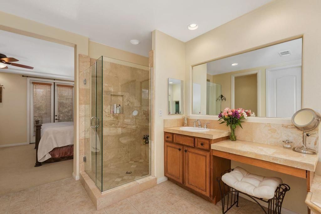 Bathroom, Bedroom, Glass Shower, Interior, Recessed Lighting