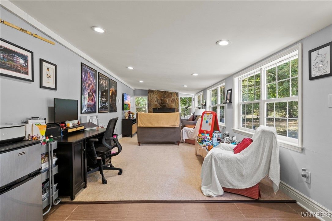 Home Office, Interior, Recessed Lighting