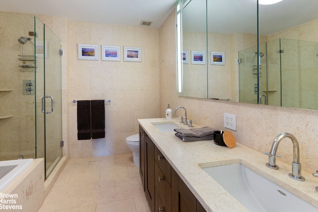 Bathroom, Dual Sink Vanities, Glass Shower, Interior