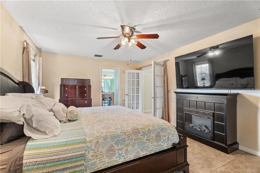 Bedroom, Fireplace, Interior