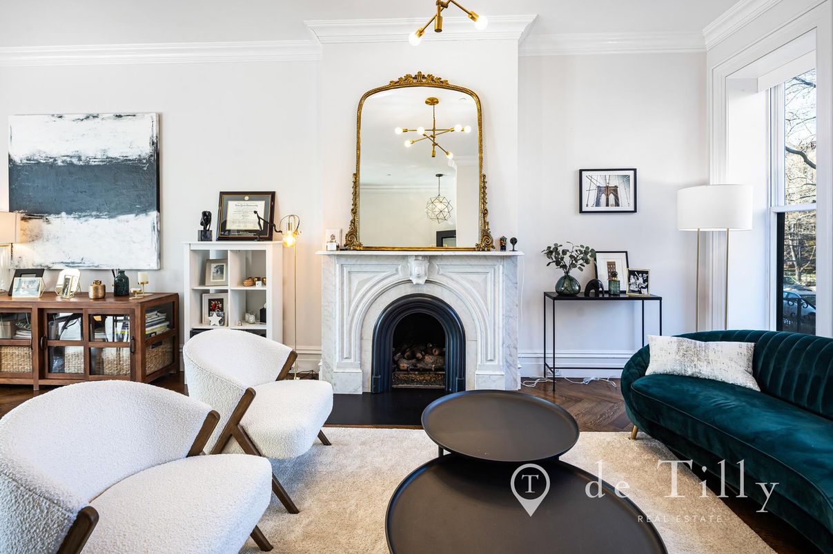 Fireplace, Interior, Pendant Lights, Wood Texture Flooring