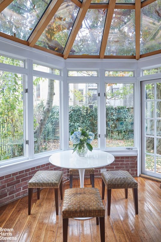 Glass Ceilings, Interior, Sun Room, Wood Texture Flooring
