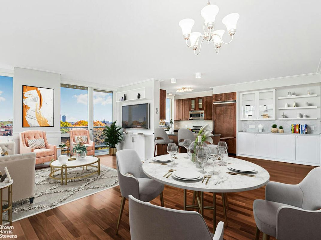 Chandelier, Dining room, Interior, Kitchen, Living room, Wood Texture Flooring