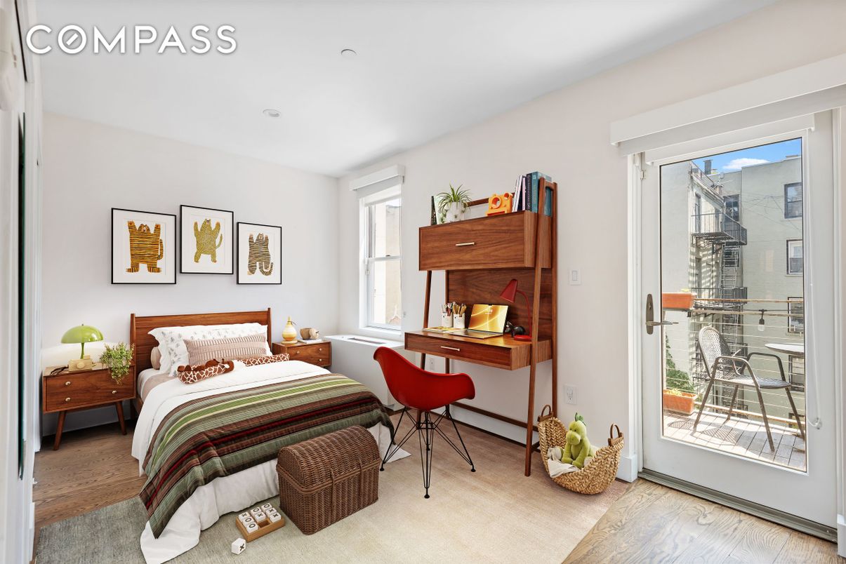 Bedroom, Home Office, Interior, Wood Texture Flooring