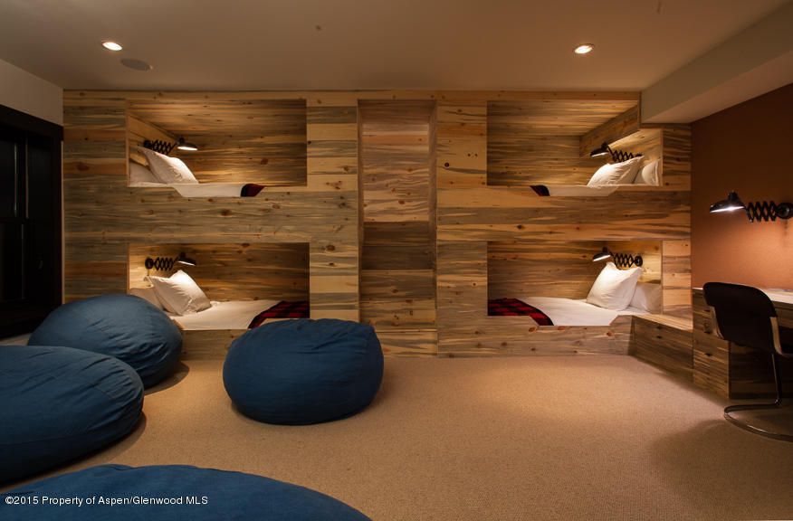 Bedroom, Interior, Recessed Lighting, Wooden Walls