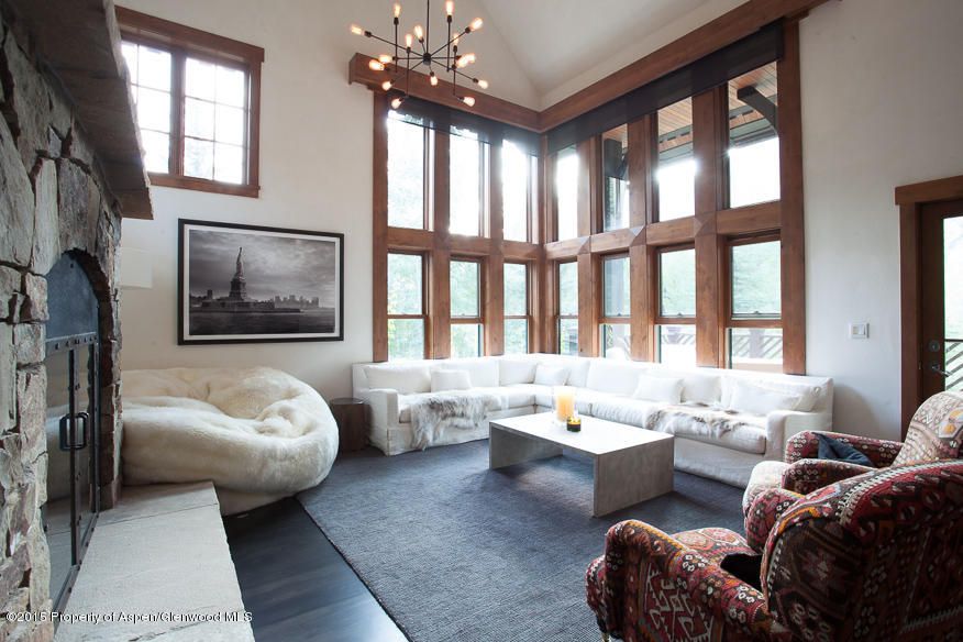 Interior, Living room, Pendant Lights, Wood Texture Flooring