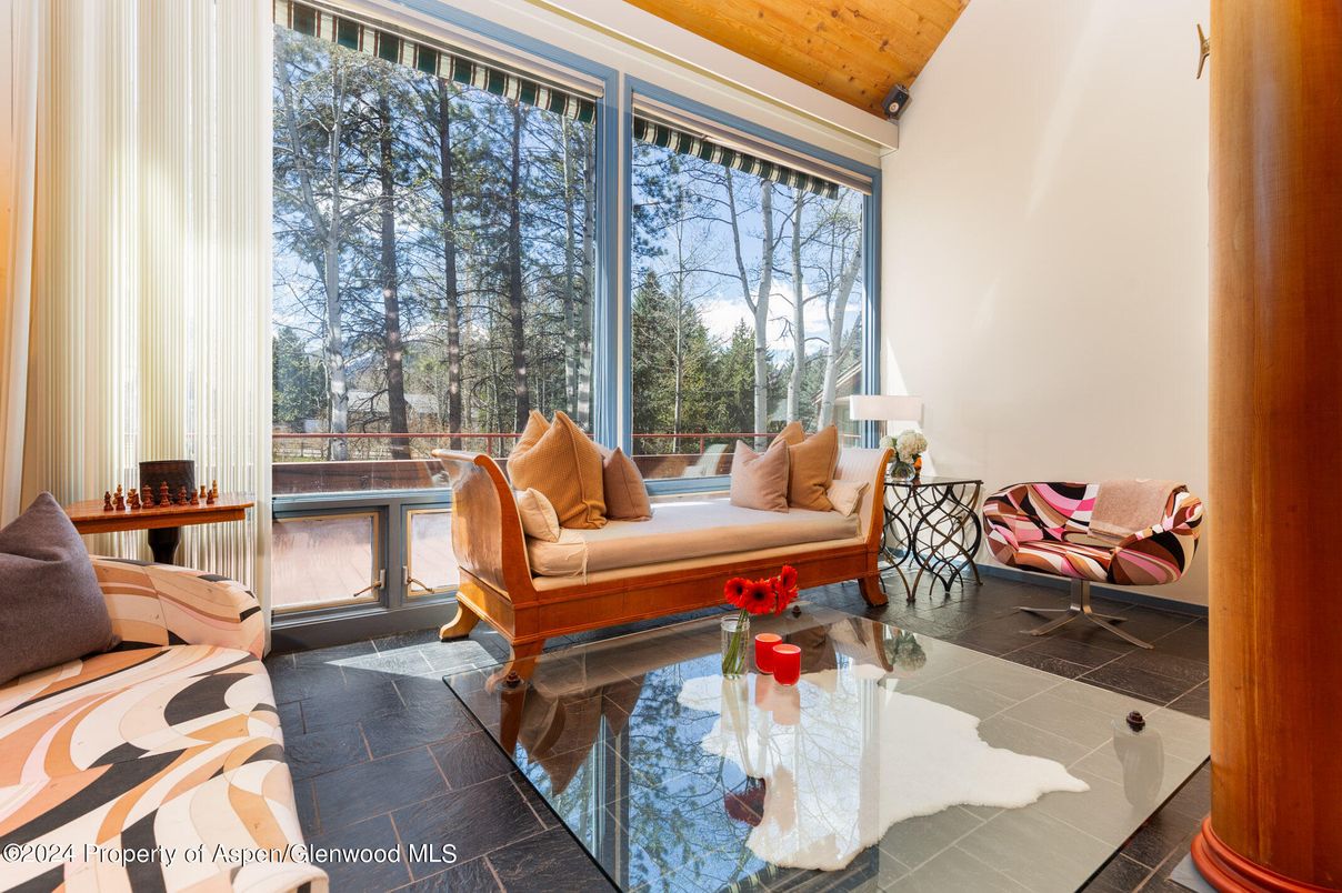 Interior, Living room, Sun Room, Wooden Ceilings
