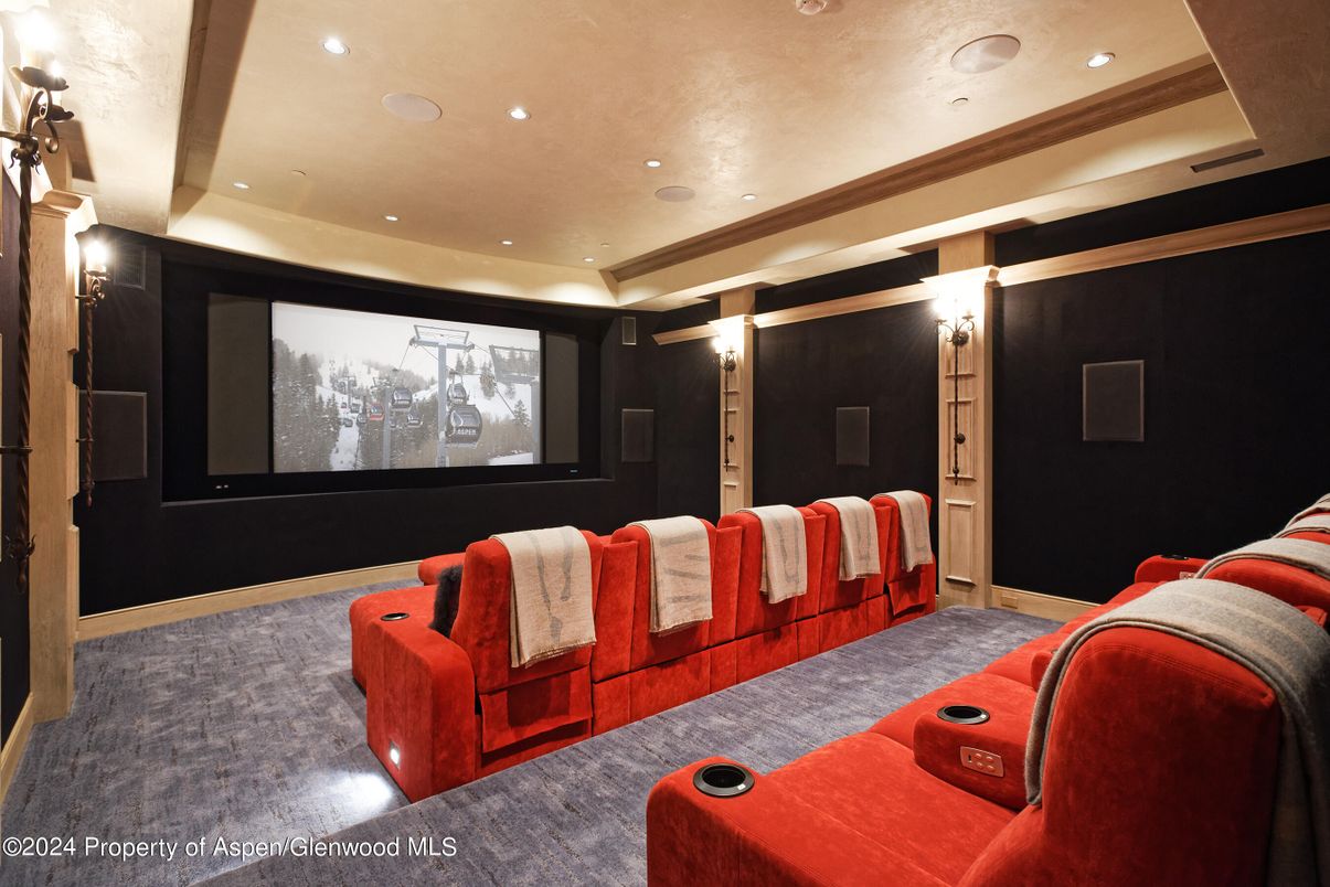 Home Theatre Room, Interior, Projection Screen, Recessed Lighting, Theatre Room