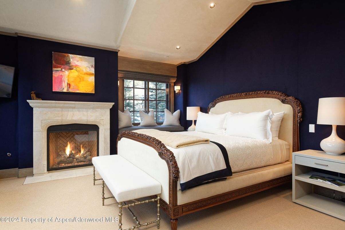 Bedroom, Fireplace, Interior, Recessed Lighting