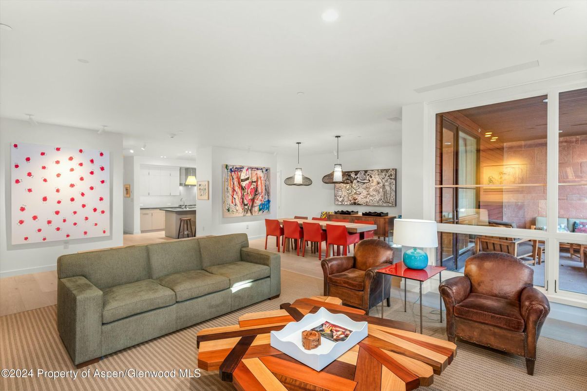 Dining room, Interior, Kitchen, Living room, Pendant Lights, Recessed Lighting, Wood Texture Flooring