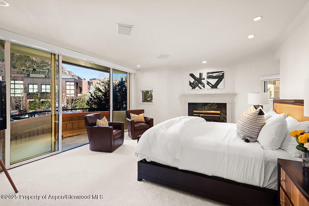 Bedroom, Fireplace, Interior, Recessed Lighting