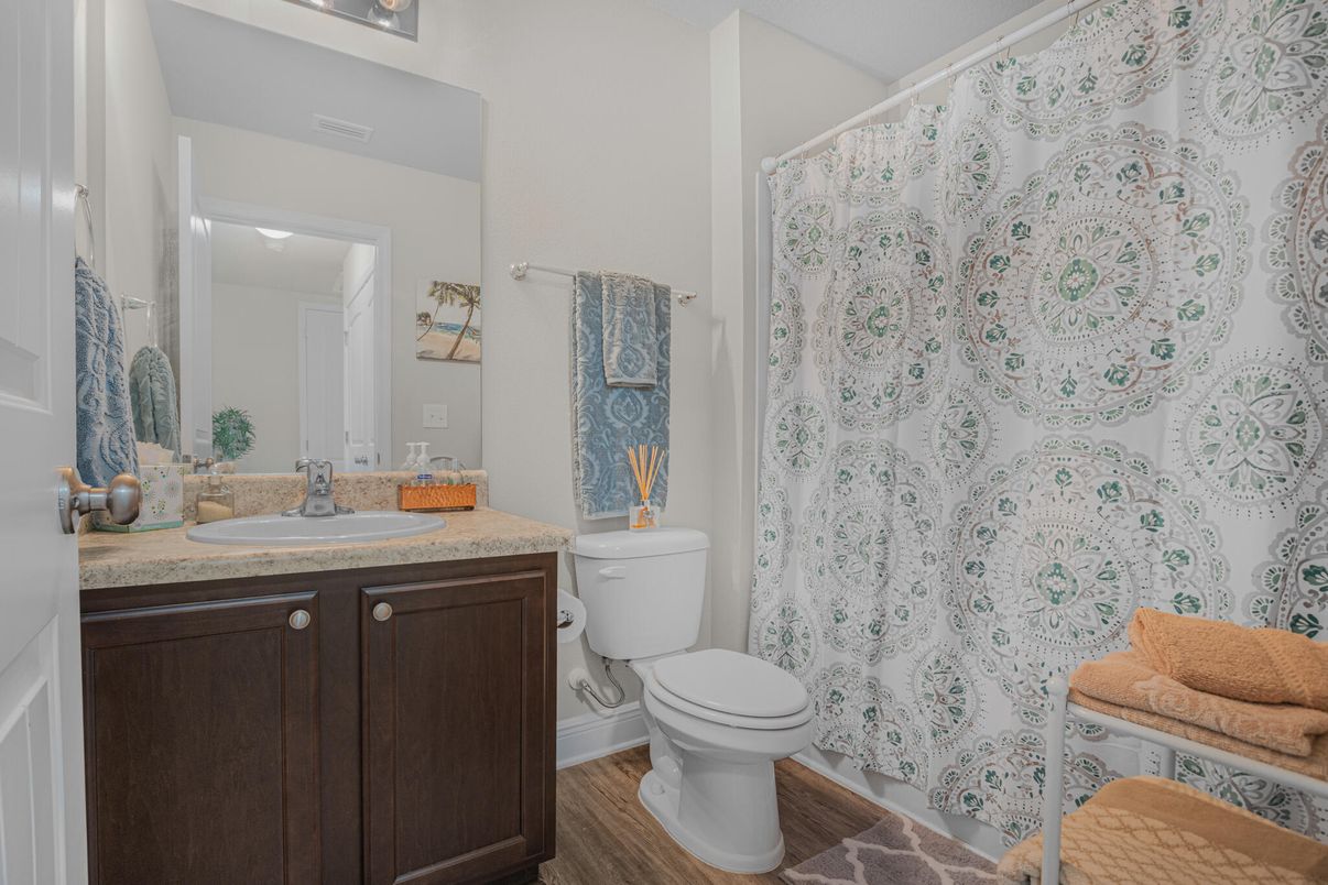 Bathroom, Interior, Wood Texture Flooring