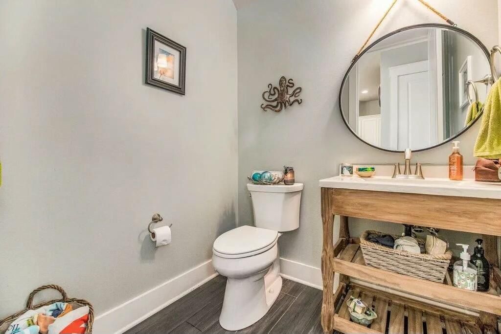 Bathroom, Interior, Wood Texture Flooring