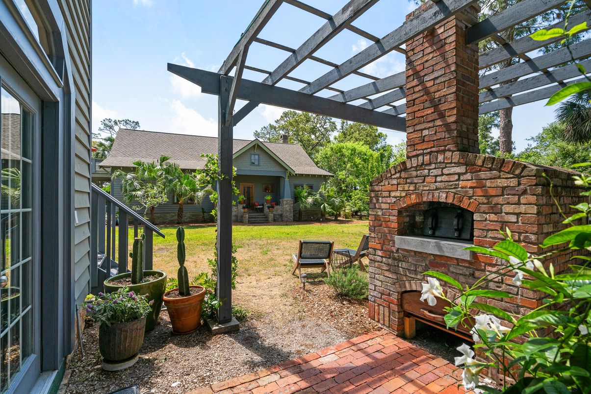 Backyard, Exterior, Fireplace