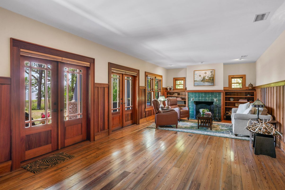 Fireplace, Interior, Living room, Wood Texture Flooring