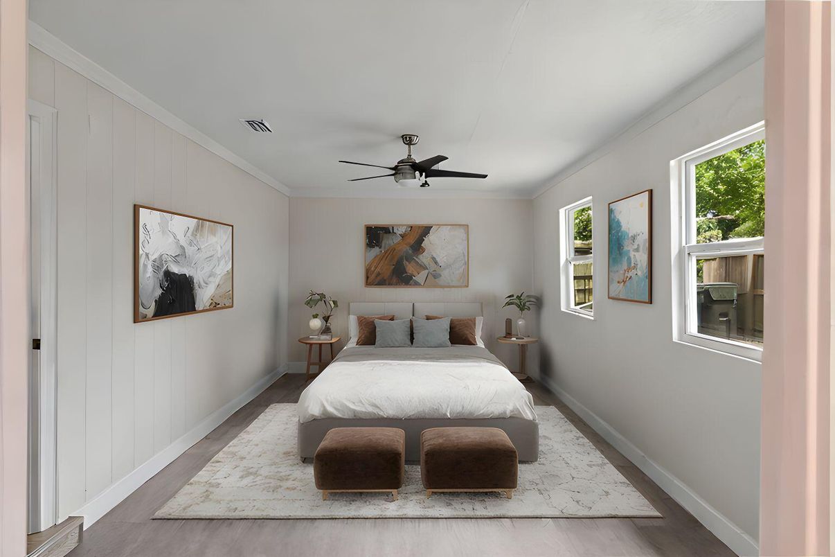 Bedroom, Interior, Wood Texture Flooring