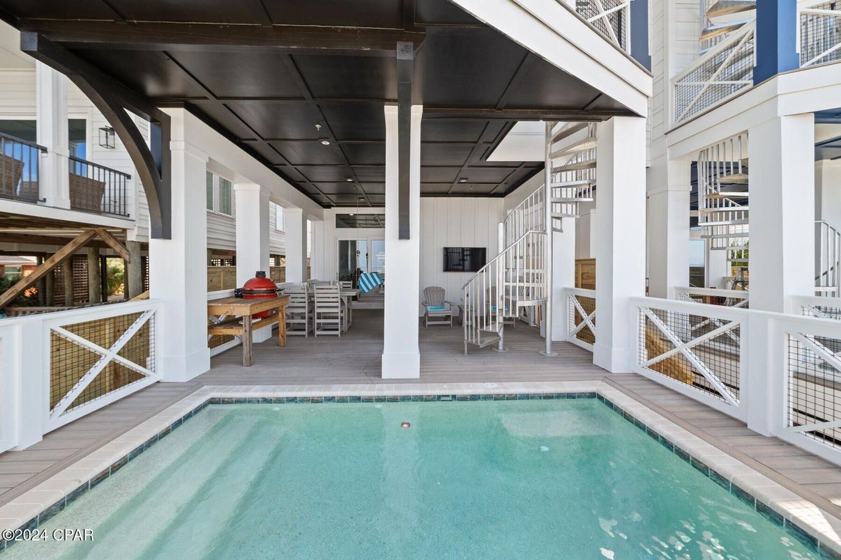 Interior, Pool, Wood Texture Flooring