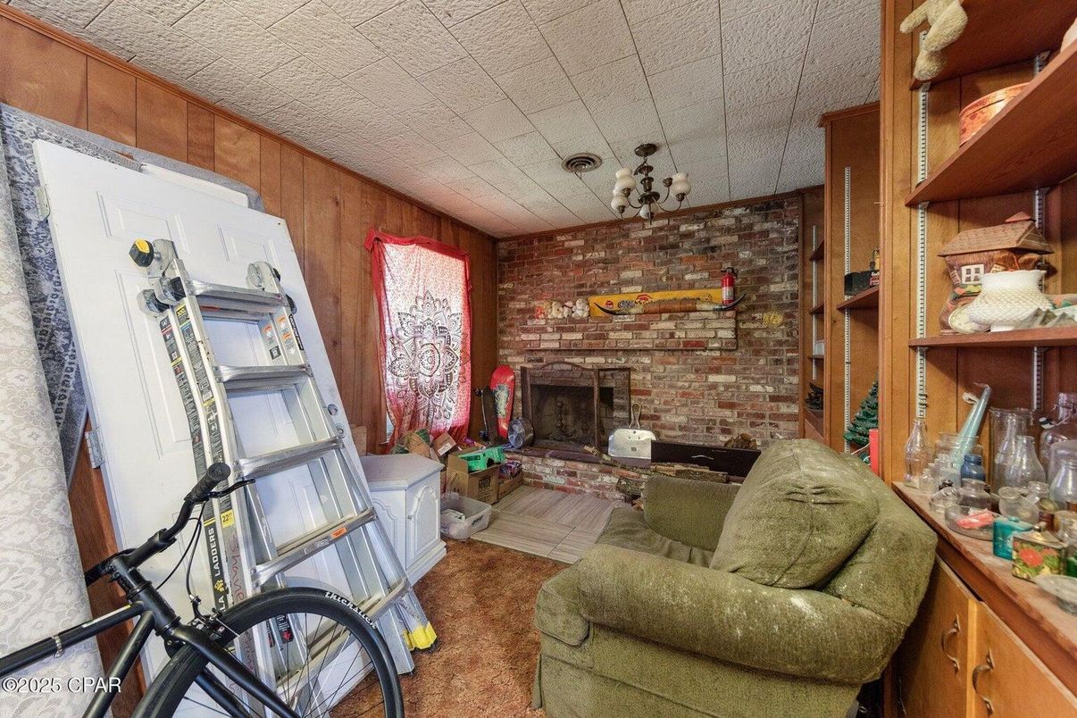 Fireplace, Interior, Stone Walls, Wood Texture Flooring