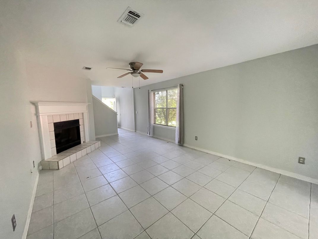 Empty room, Fireplace, Interior