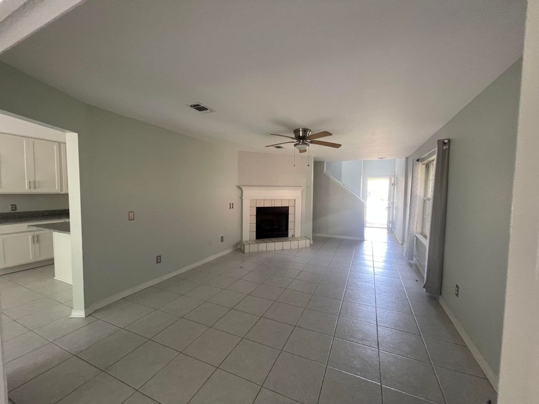 Empty room, Fireplace, Interior
