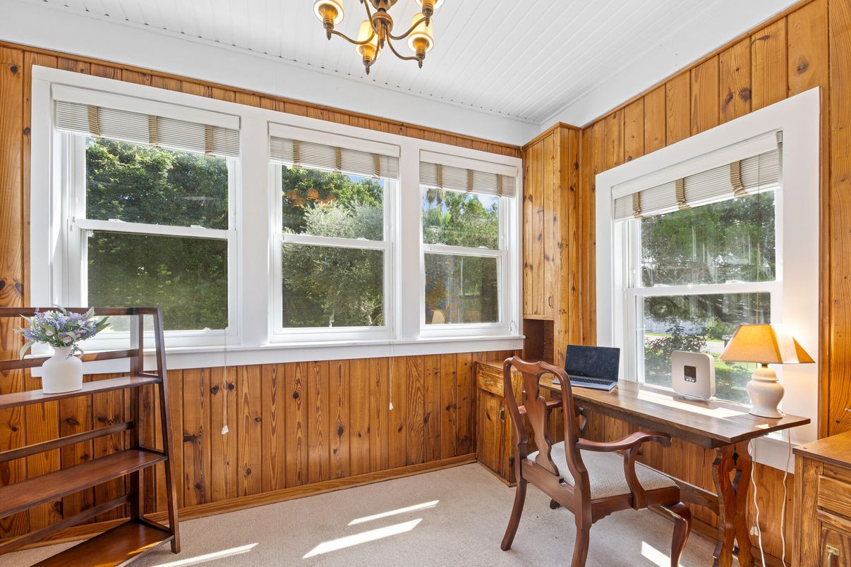 Home Office, Interior, Wooden Walls