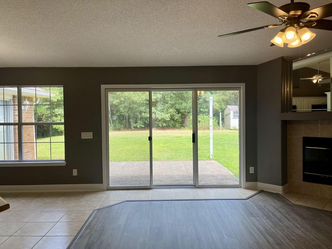 Empty room, Fireplace, Interior, Wood Texture Flooring