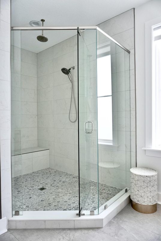 Bathroom, Glass Shower, Interior, Marble Walls