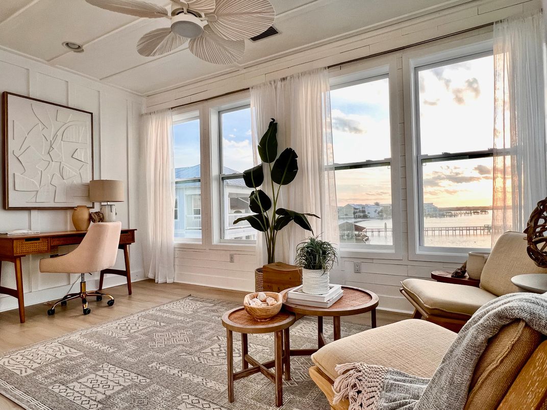 Home Office, Interior, Wood Texture Flooring