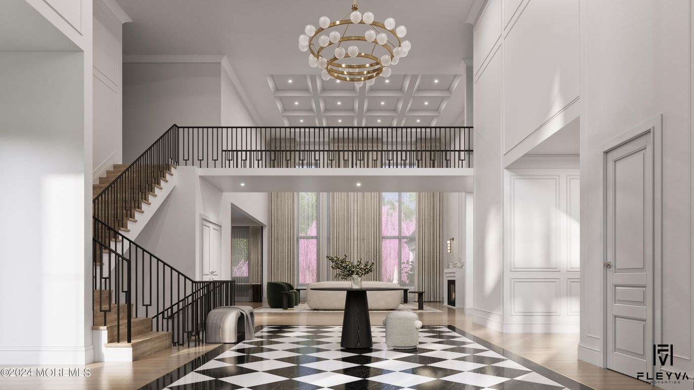Chandelier, Interior, Recessed Lighting