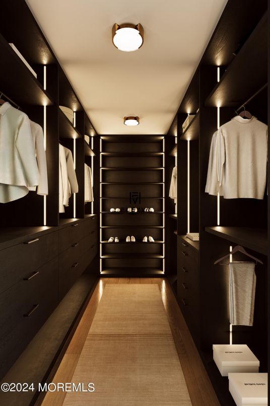 Interior, Walk-in Closets, Wood Texture Flooring