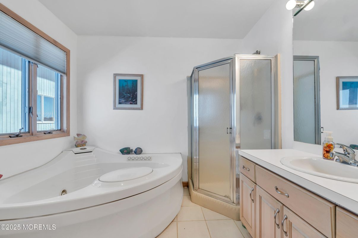 Bathroom, Dual Sink Vanities, Glass Shower, Interior