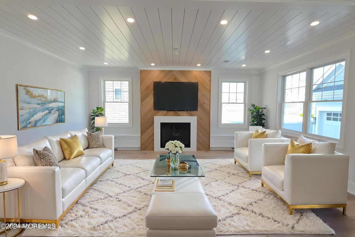 Fireplace, Interior, Living room, Recessed Lighting, Wooden Ceilings, Wood Texture Flooring, Wooden Walls