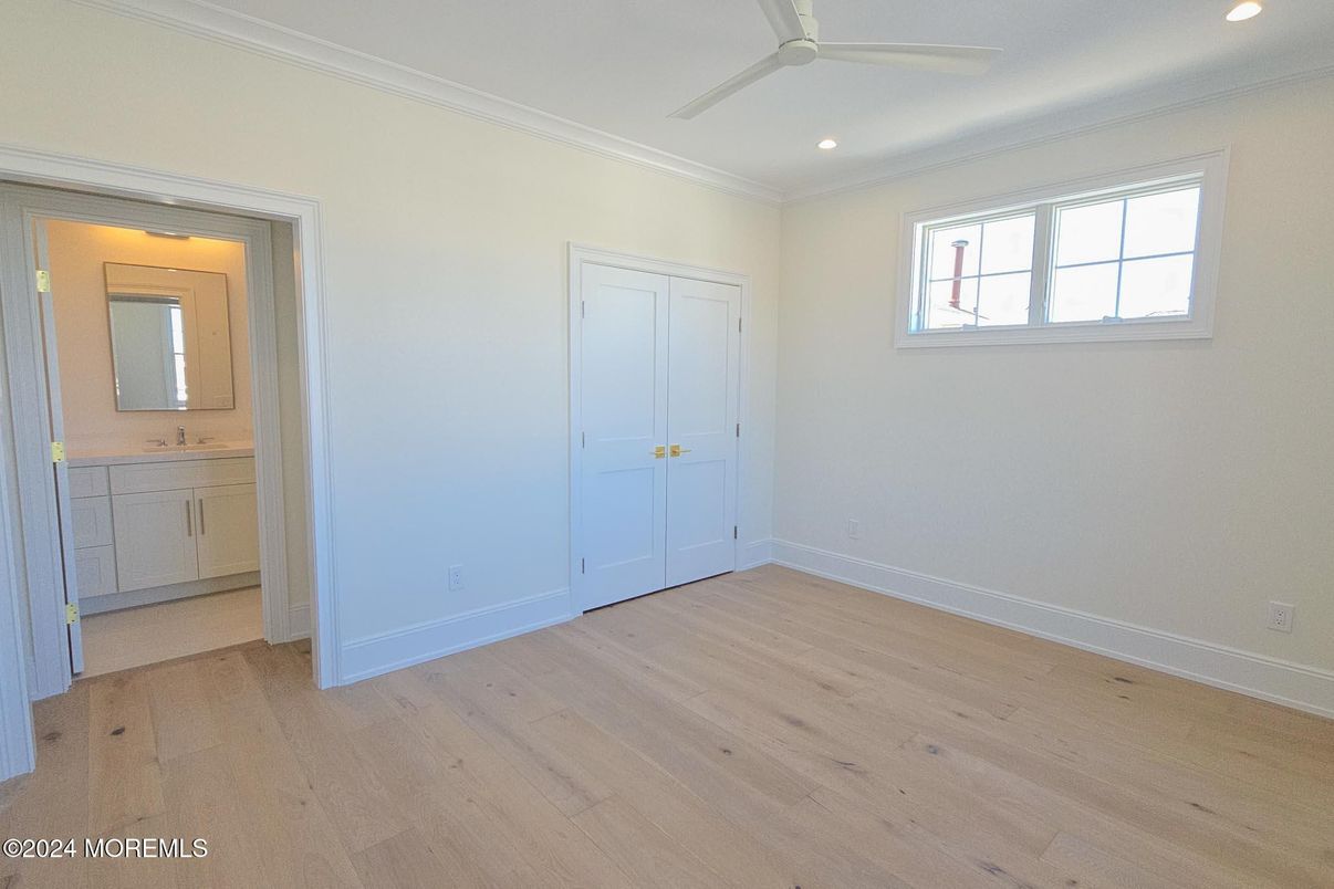 Bathroom, Empty room, Interior, Recessed Lighting, Wood Texture Flooring