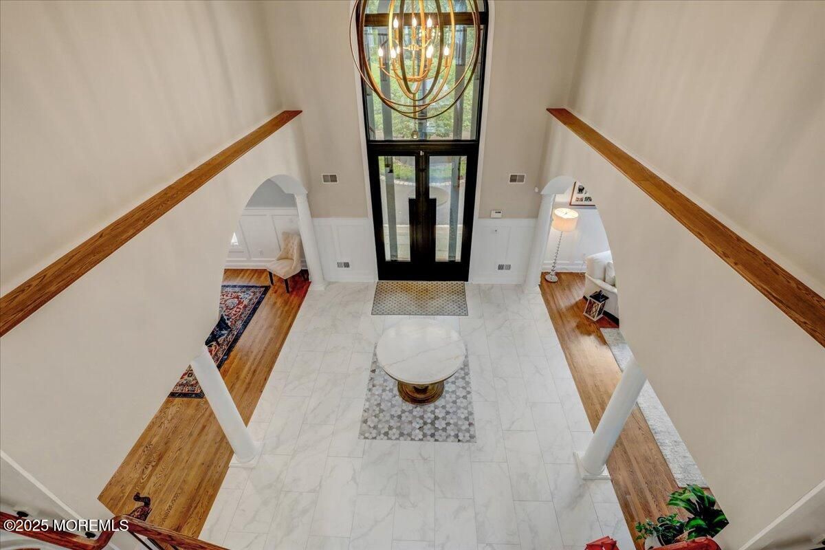 Chandelier, Interior, Marble, Wood Texture Flooring