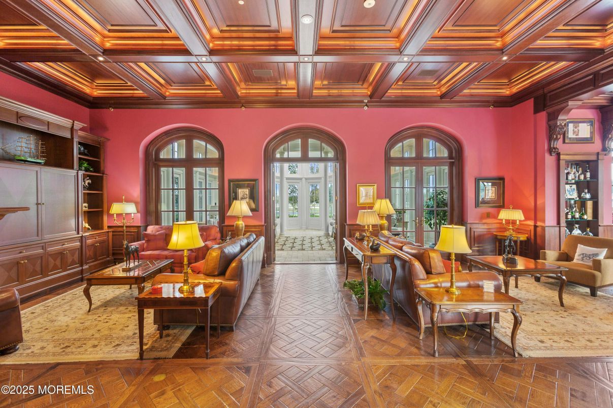 Interior, Living room, Recessed Lighting, Wooden Beams, Wooden Ceilings, Wood Texture Flooring