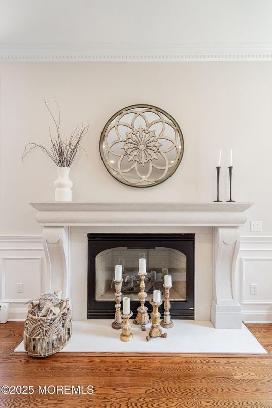 Fireplace, Interior, Wood Texture Flooring