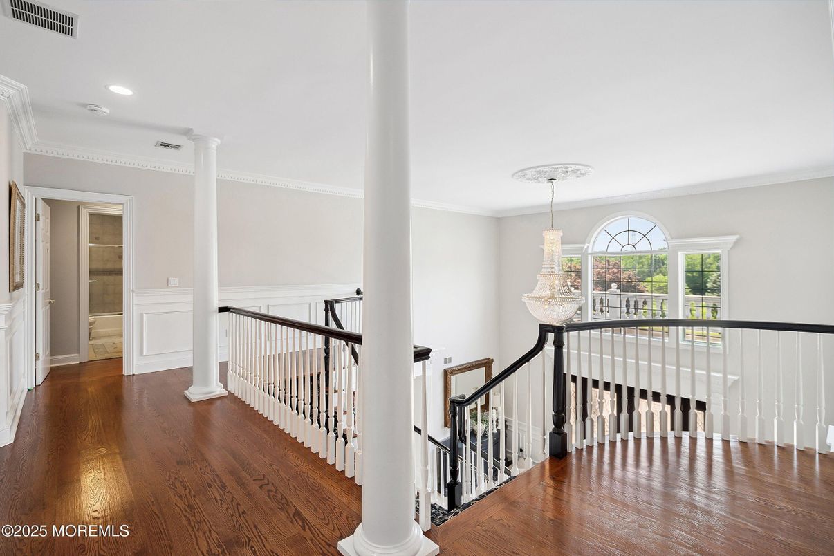 Chandelier, Interior, Recessed Lighting, Wood Texture Flooring